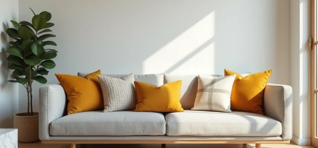 Comment choisir les coussins parfaits pour sublimer un canapé gris dans votre salon
